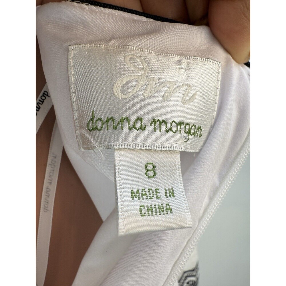 NEW SHELL LINEN DONNA MORGAN Women's Sheath Dress with Embroidery - Picture 12 of 16